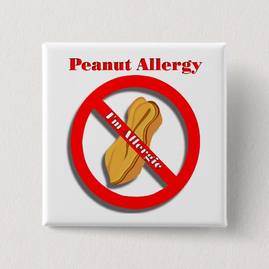 Ik ben allergische pinda Allergy Pin Button (Voorkant)