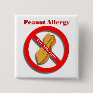Ik ben allergische pinda Allergy Pin Button