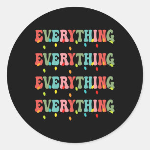 Ik ben alles wat ik nodig heb voor kerst kerstpaar ronde sticker