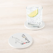 Ik ben als mijn koffie, donker, bitter en te warm. zandsteen onderzetter (Zijkant)