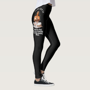 Ik ben angstig en heerlijk zwart gemaakt leggings