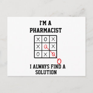 Ik ben apotheker, ik vind altijd een oplossing Po Briefkaart