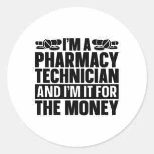 Ik ben apotheker in de geneeskunde ronde sticker