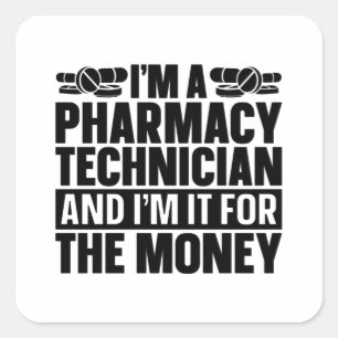 Ik ben apotheker in de geneeskunde vierkante sticker