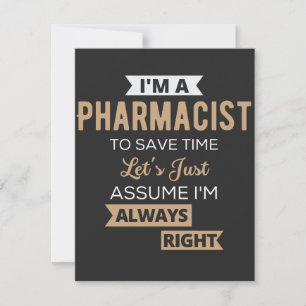 Ik ben apotheker om tijd te besparen, laten we aan bedankkaart