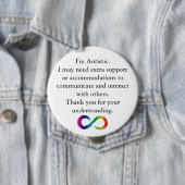 "Ik ben Autistic" Awareness Button (In situ)