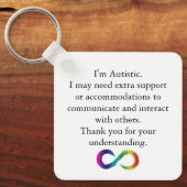 "Ik ben Autistic" Awareness Sleutelhanger (Voorkant)