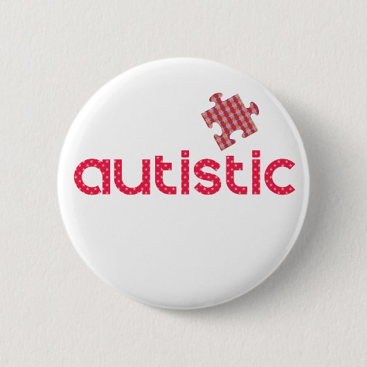 Ik ben autistisch ronde button 5,7 cm (Voorkant)