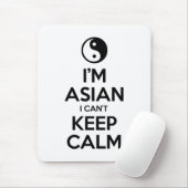 Ik ben Aziatisch dat ik geen kalm kan houden. Muismat (Met muis)