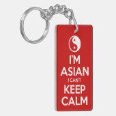 Ik ben Aziatisch dat ik geen kalm kan houden. Sleutelhanger (Voorkant Links)