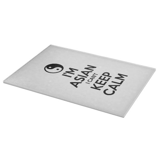 Ik ben Aziatisch dat ik geen kalm kan houden. Snijplank (Hoek)