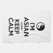 Ik ben Aziatisch dat ik geen kalm kan houden. Theedoek (Horizontaal)