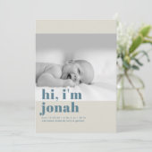 Ik ben baby. kaart (Staand voorkant)