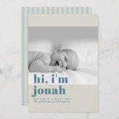 Ik ben baby. kaart (Voorkant / Achterkant)