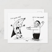 "IK BEN BANANA-MAN!" Briefkaart (Voorkant / Achterkant)