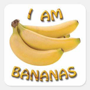 Ik ben Bananas Vierkante Sticker