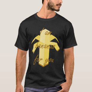 Ik ben bananen voor je grappig en schattig fruiton t-shirt