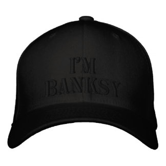 Ik ben Banksy Stencil Basic Black Flexfit Wool Pet