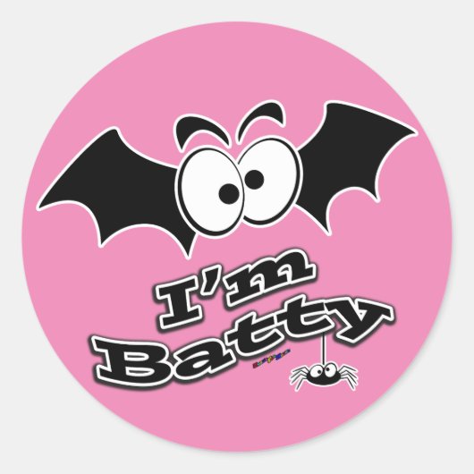 Ik ben Batty Crazy Eyes Ronde Sticker (Voorkant)