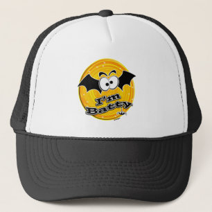 Ik ben Batty Oranje en Yellow Swirl Trucker Pet