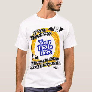 Ik ben Batty over mijn Vriendin foto wit T-shirt