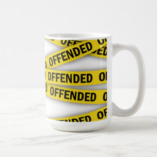 Ik ben beledigd politie tape niet kruisen koffiemok