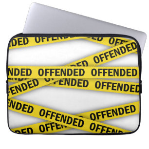 Ik ben beledigd politielint niet oversteken laptop sleeve