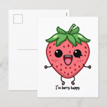 Ik ben Berry Happy schattige kawaii aardbei spring