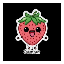 Ik ben Berry Happy schattige kawaii aardbei spring
