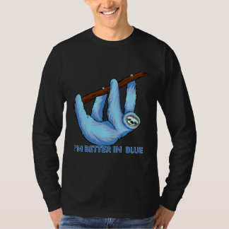 Ik ben beter in blauwe grot t-shirt