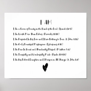 Ik ben bevestigende Christelijke Poster