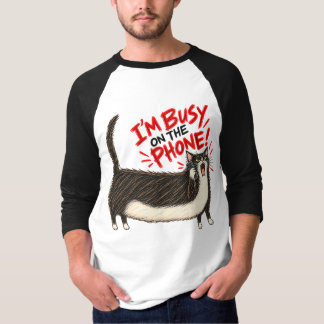 Ik ben bezig met de telefoon – Grappige krijsende T-shirt