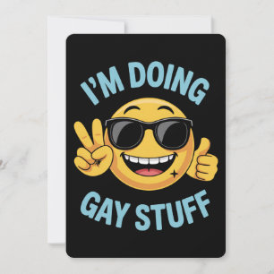 Ik ben bezig met Gay Stuff Meme Funny LGBTQ Pride Kaart