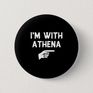 Ik ben bij Athena Grappige Halloween Matching Kost Ronde Button 5,7 Cm