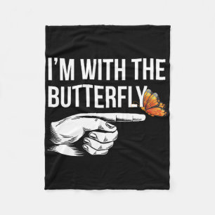 Ik ben bij Butterfly Party matching koppels Hallow Fleece Deken
