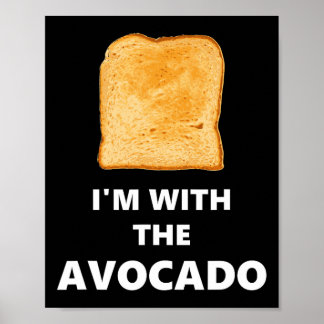 Ik ben bij de Avocado Toast Halloween Costume Poster
