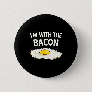 Ik ben bij de bacon-eieren Easy Halloween-matching Ronde Button 5,7 Cm