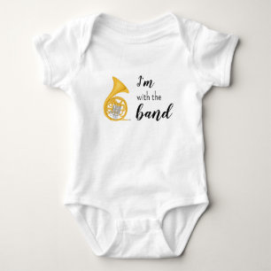 Ik ben bij de Band Franse Hoorn Baby Body Romper