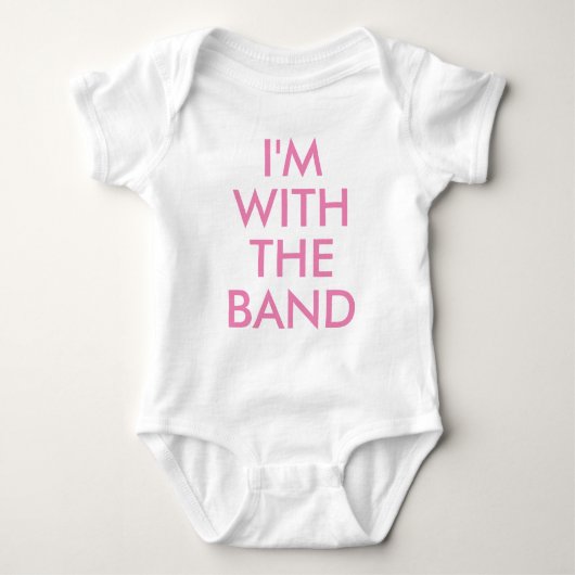 Ik ben bij de band | Kinder babymeisje (Bodysuit) Romper (Voorkant)
