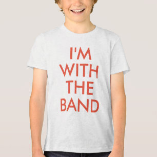 Ik ben bij de band   Kinder rockband Peace Tri-Blend Shirt