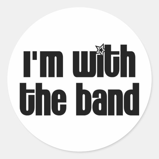 Ik ben bij de Band Ronde Sticker (Voorkant)