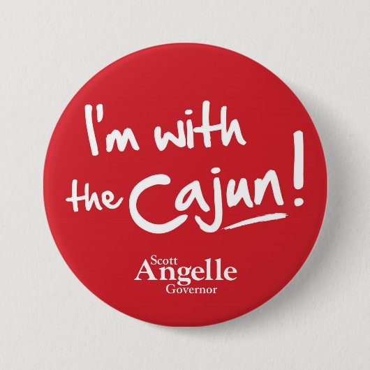 "Ik ben bij de Cajun" Button (Voorkant)