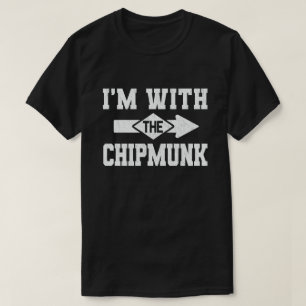 Ik ben bij de Chipmunk Funny Couple Halloween T-shirt