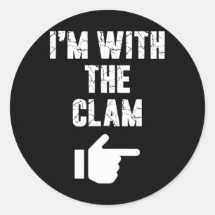 Ik ben bij de Clam Fun Easy Playful Halloween Cost Ronde Sticker