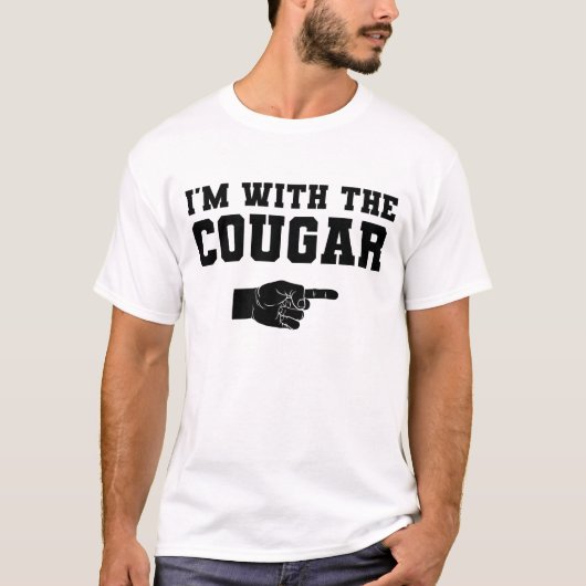 Ik ben bij de Cougar T-shirt (Voorkant)