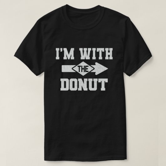 Ik ben bij de Donut Funny Couple Halloween Costume T-shirt (Design voorkant)