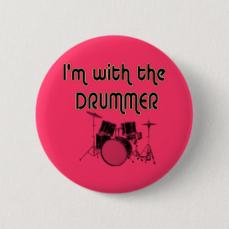IK BEN BIJ DE DRUMMER RONDE BUTTON 5,7 CM