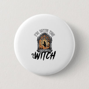 Ik Ben Bij De Heks Vintage Halloween Ronde Button 5,7 Cm
