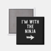 Ik ben bij de Ninja Costume Halloween Matching Cou Magneet (Voorkant / Achterkant)
