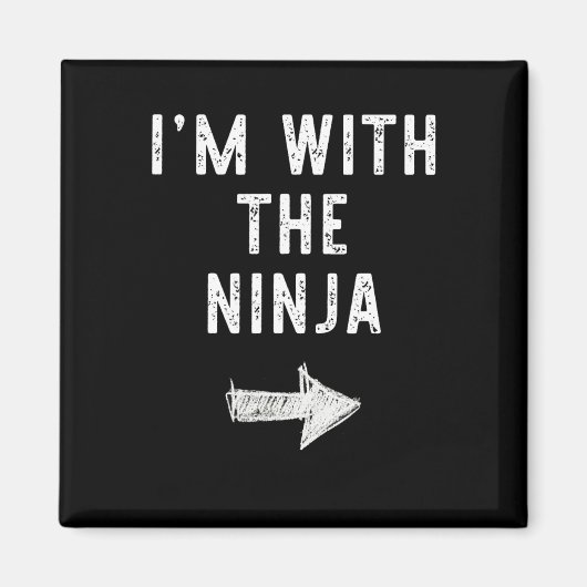 Ik ben bij de Ninja Costume Halloween Matching Cou Magneet (Voorkant)